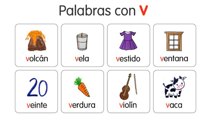palabras con v