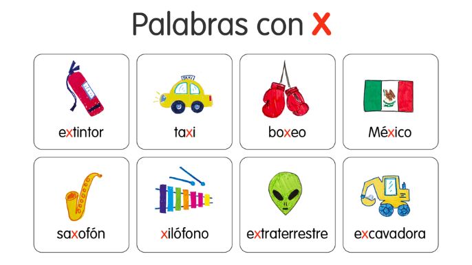 palabras con x