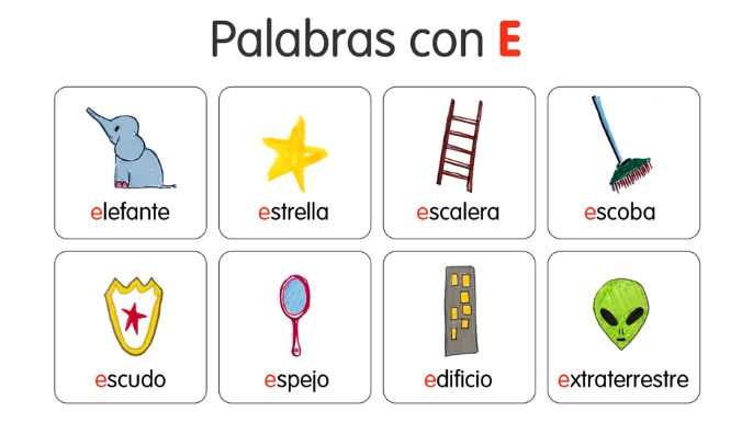 palabras con e