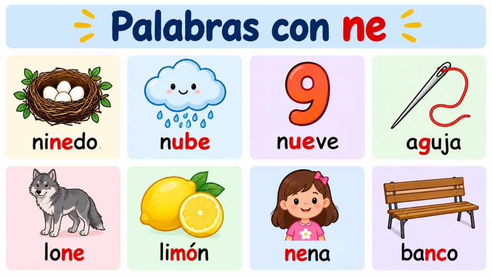 palabras con ne